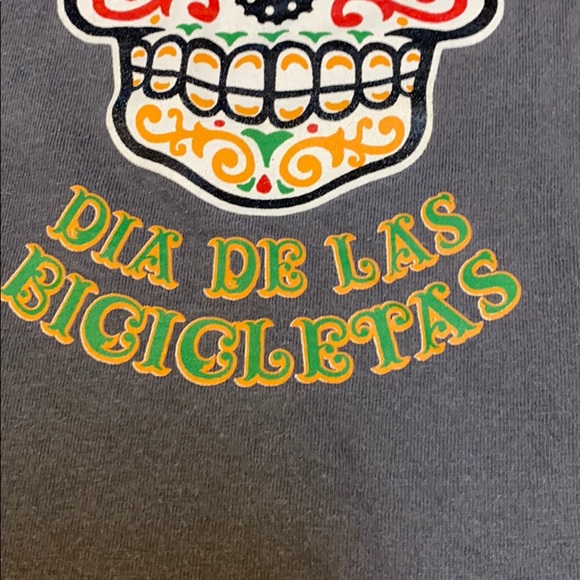 Men’s bicycle sugar skull themed Tee size medium - Picture 6 of 8